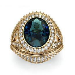 Кольцо с цветными бриллиантами «Bellezza»