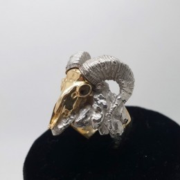 Золотой перстень Череп барана