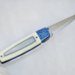 Складой нож Синий (морж, тимаскус)