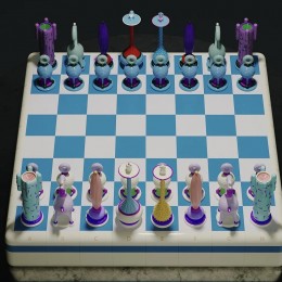 Шахматы Another Kingdom: Light Stage (бук, металл, силикон, акрил)