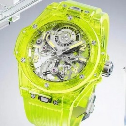 Неоновые часы Big Bang Tourbillon Automatic Yellow Neon SAXEM от Hublot