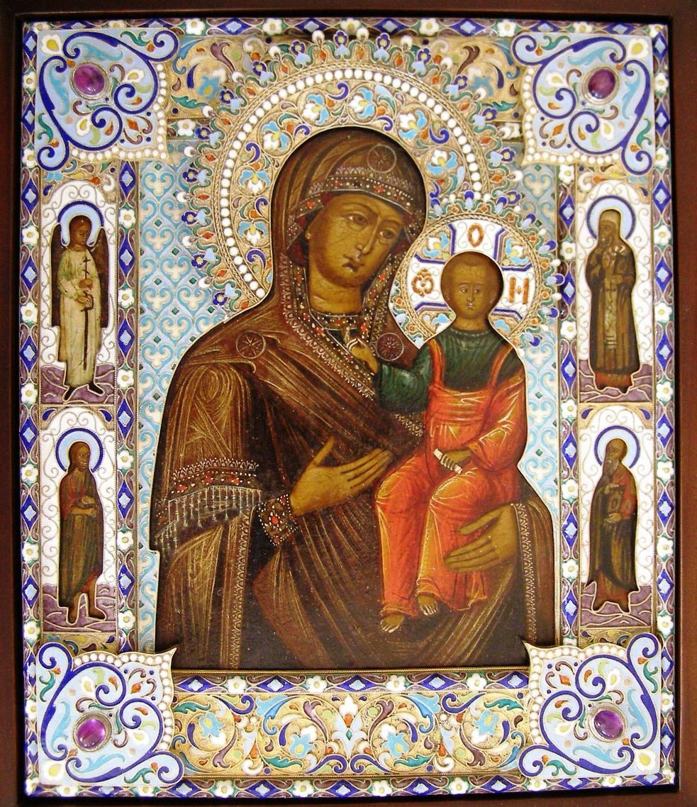Икона Божией матери "Одигитрия" Смоленская-19 век