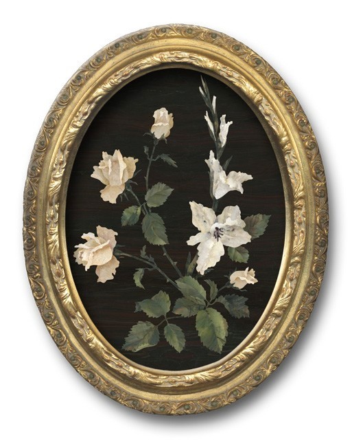 Флорентийская мозаика "Гладиолус и розы"