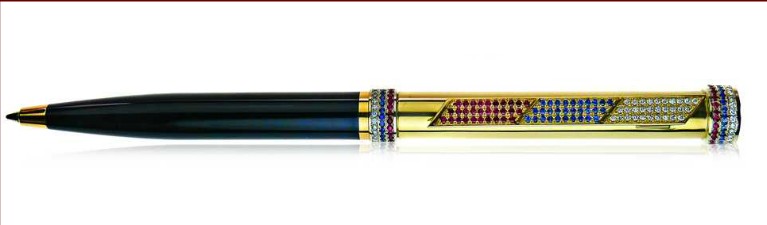 Ручка из золота "Триколор"