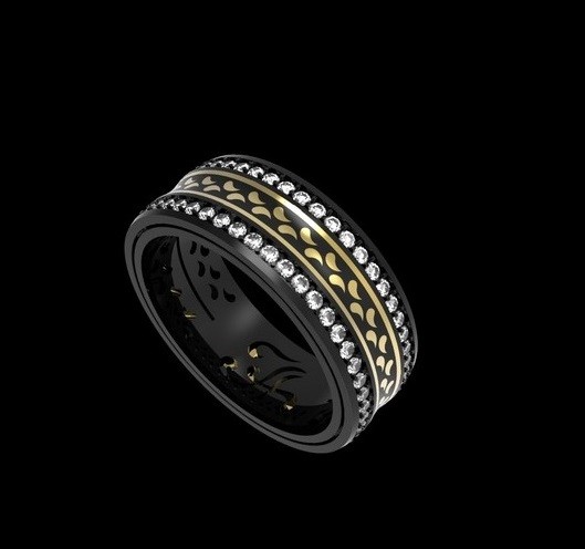 Черные золотые кольца