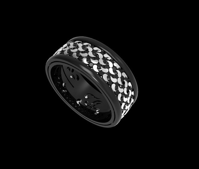 Черные кольца с черными бриллиантами