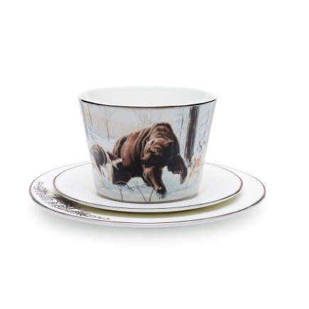 Чайный набор «Медведь и лайки»