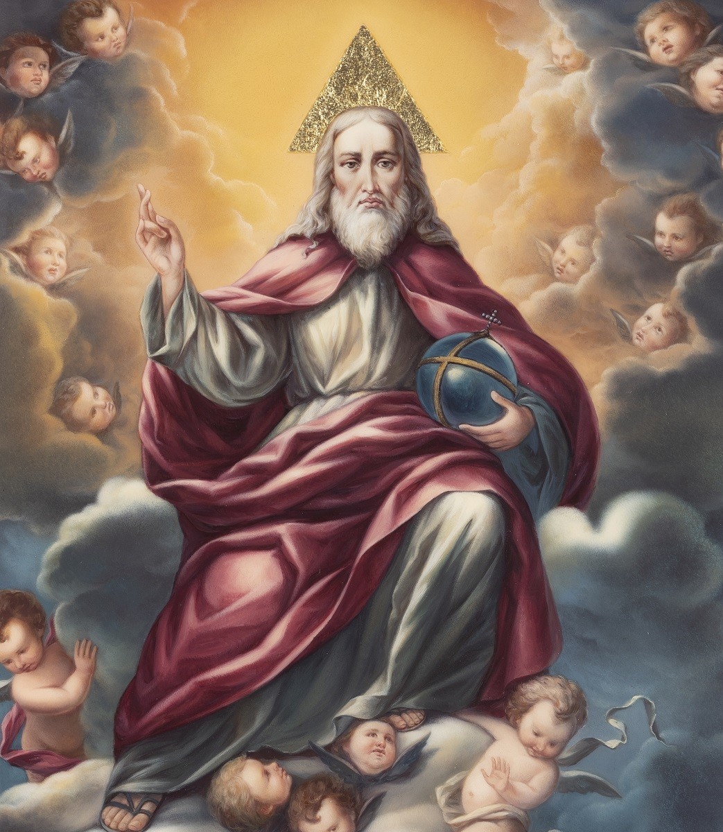 Икона католическая Икона Бог Отец (ручная роспись)