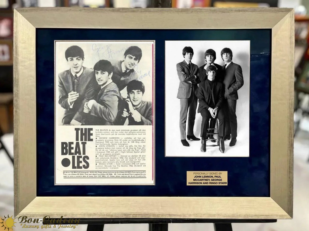 The Beatles (журнальный лист с автографами)